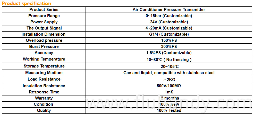 HM5200S High Precision Air Compressor Pressure Sensor